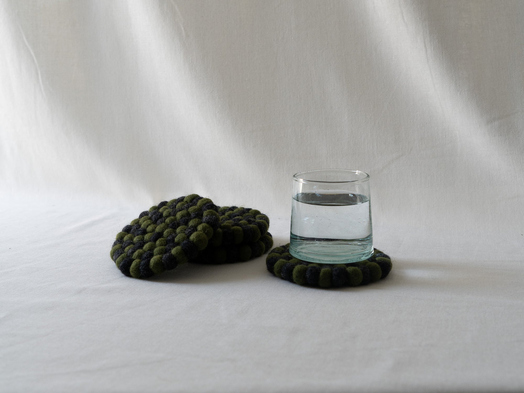 Wool coasters - set of 4