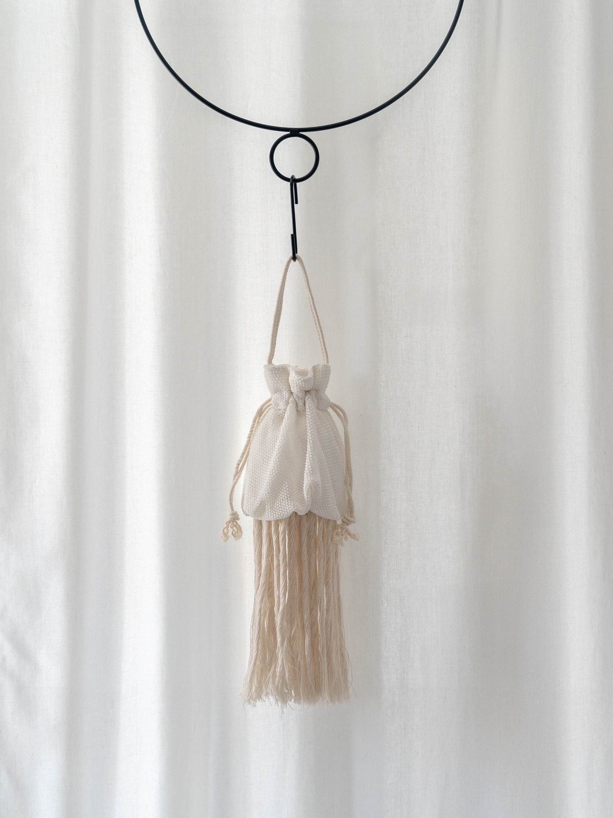 Ivory drawstring bag - Mini