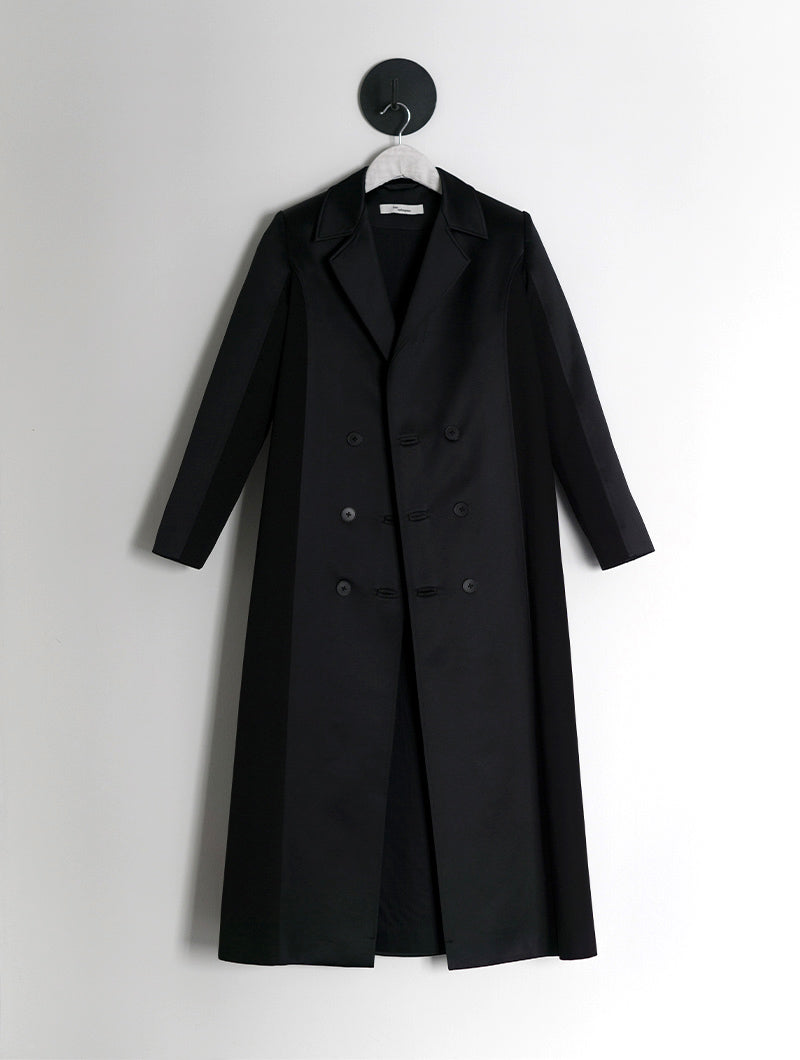 Trench coat - Two-tone black